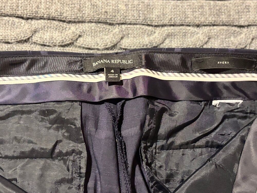 Banana Republic Avery Fit Madras crop dress pants - Picture 4 of 7